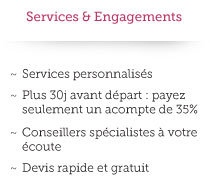 Services et Engagements Andha Luz Voyages